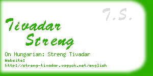 tivadar streng business card